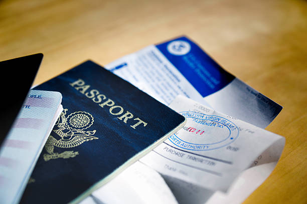 passport and travel documents for cruise tour